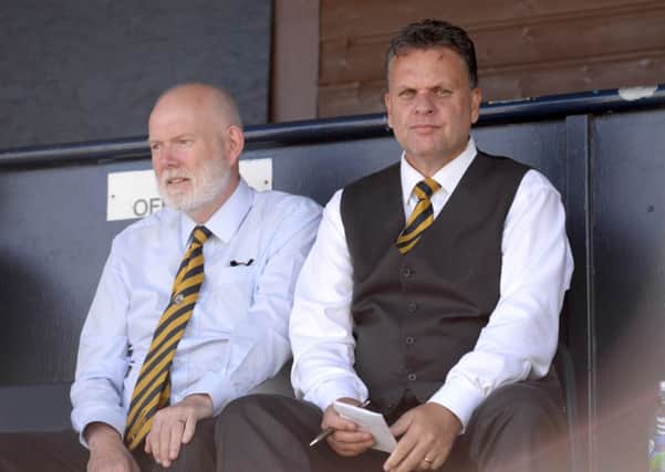 Gosport Borough chairman Mark Hook and manager Alex Pike. Picture: Paul Jacobs (151036-1)