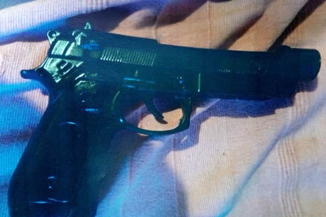 An imitation firearm found at Anthony Journet's home