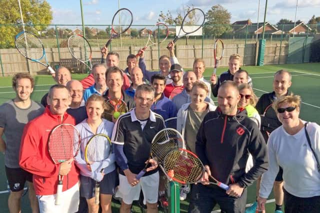 Competitors take part in the Solent Property Professionals Tennis Tournament, held at Lee-on-the-Solent Tennis, Squash & Fitness Club