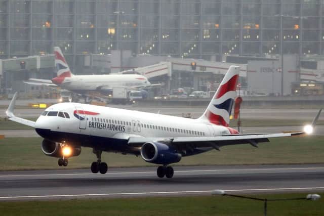 A plane departs Heathrow Airport in west London PPP-161025-134221001