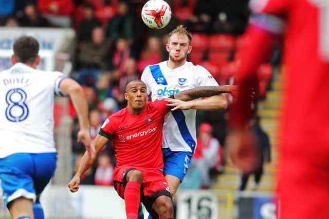 Pompey defender Matt Clarke is on the comback trail Picture: Joe Pepler