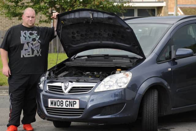 Liam Brennan from Havant with his Vauxhall Zafira Picture: Malcolm Wells (161025-8471)
