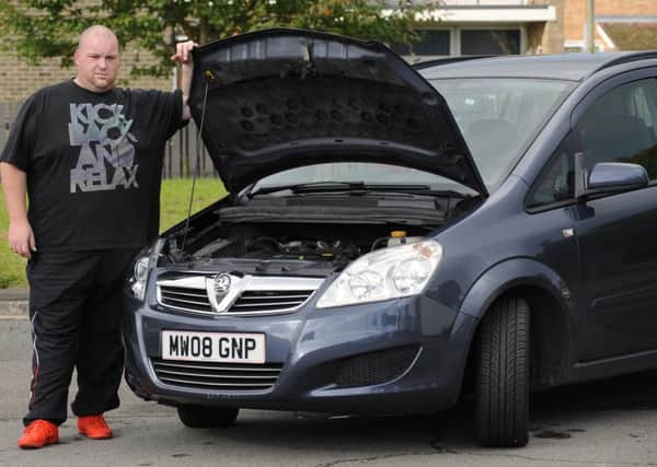 Liam Brennan from Havant with his Vauxhall Zafira 

Picture: Malcolm Wells (161025-8471)