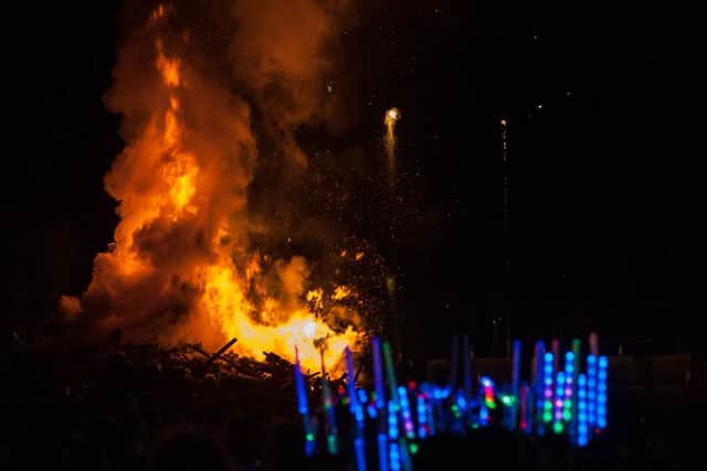 The bonfire last year. Picture: Keith Woodland
