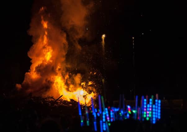 The bonfire last year. Picture: Keith Woodland
