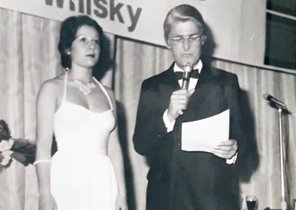 GLAMOROUS Mary Aquilina, as she was then, being introduced by Pete Murray at the Centre Hotel