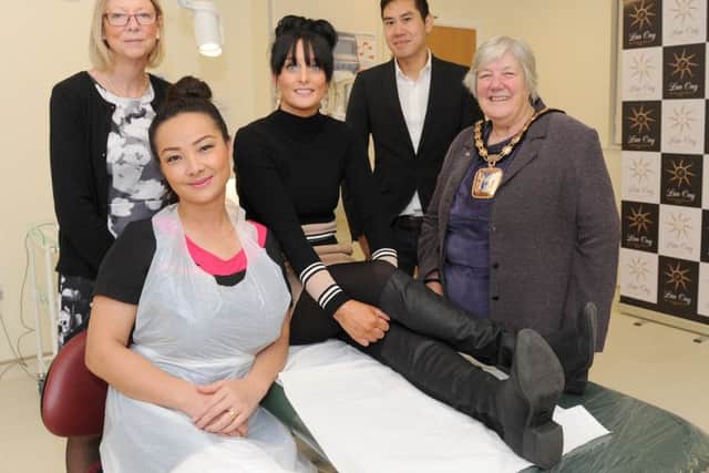 From left, general manager of Best Practice South Julie Worth, Lan Ong, Kelli Wiseman, Lee Ong and the Mayor of Havant Faith Ponsonby
Picture: Sarah Standing (161424-8865)