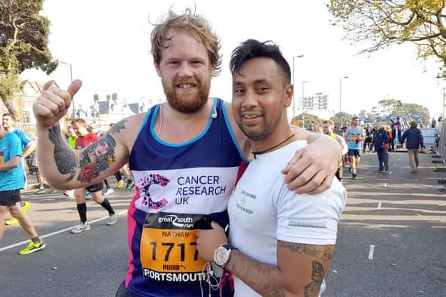 Nathan Radcliffe with Bickram Singh