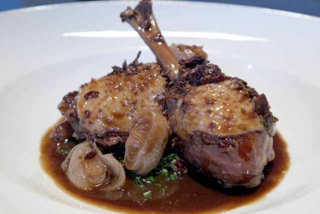 Chicken in red wine