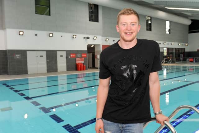 Olympic swimmer Adam Peaty at the opening of Holly Hill Leisure Centre