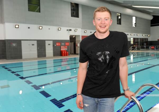 Olympic swimmer Adam Peaty at the opening of Holly Hill Leisure Centre