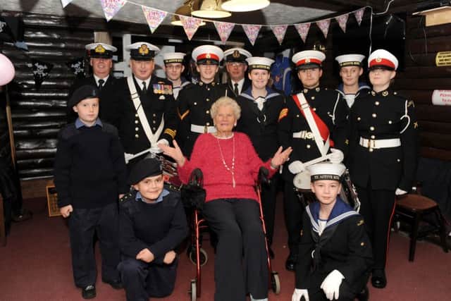 Pearl celebrated at the Fort Cumberland Arms, Eastney, with her loved ones and the naval cadets. Picture: Sarah Standing.