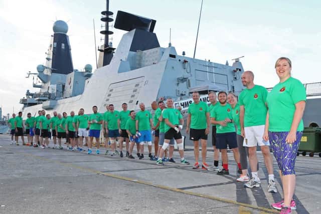 The team from HMS Diamond