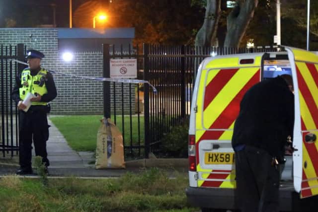 Police at the scene of a suspected stabbing in Somers Town, Portsmouth Picture: Jason Kay/UKNIP