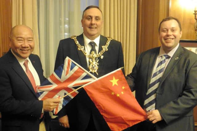 From left, Portsmouth Chinese Association chairman Albert Choi, Lord Mayor of Portsmouth Cllr David Fuller and Cllr Lee Mason