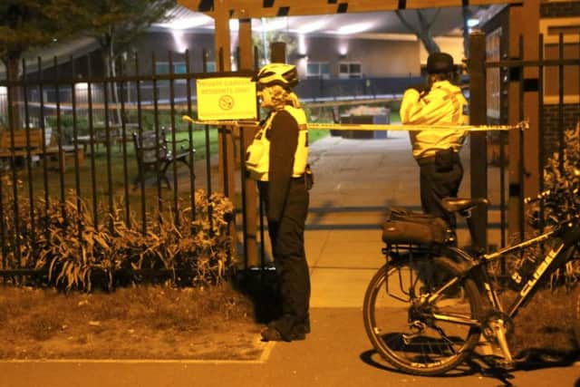 Police at the scene of a suspected stabbing in Somers Town, Portsmouth, on Thursday, October 27, 2016
Picture: Jason Kay/UKNIP PPP-161028-005929001