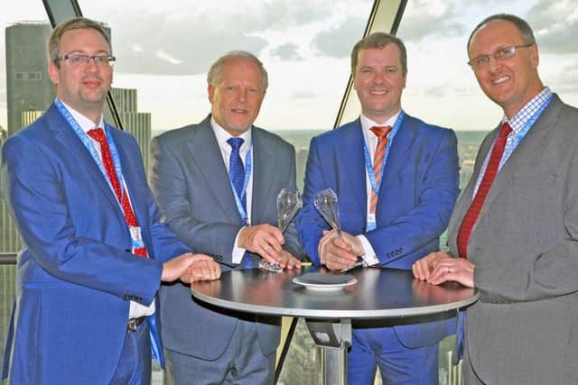From left, director of operations Sam Rix, managing director William McAndrew, director of surveying London Gareth Pryce and director general practice Ian Lee