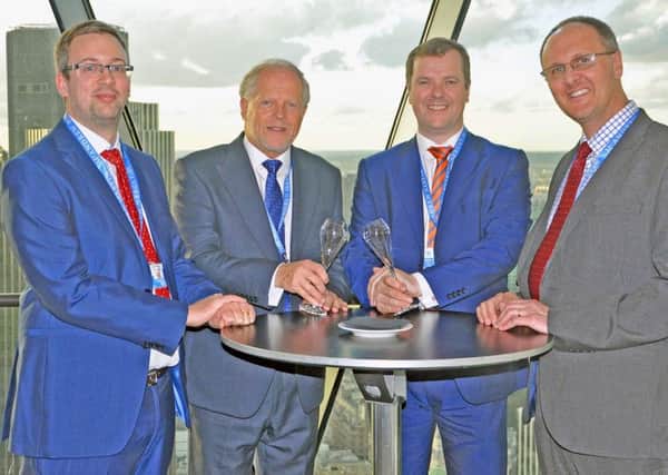 From left, director of operations Sam Rix, managing director William McAndrew, director of surveying London Gareth Pryce and director general practice Ian Lee