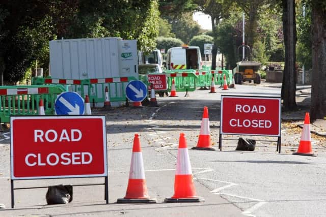 Roadworks stock image