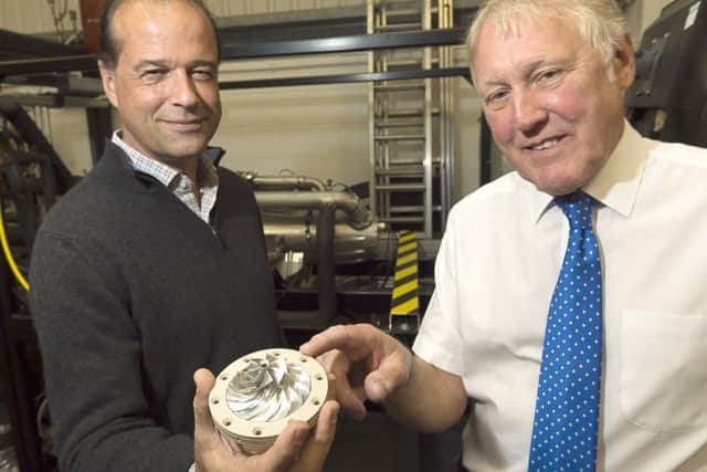 George Hollingbery visits Waterlooville business developing world-beating energy-saving technologyPicture: Peter V Facey