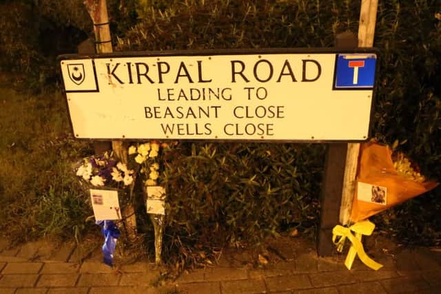 Tributes to Gary Martin, 52, the moped rider who died on Portsmouths Eastern Road on Wednesday Picture: UKNIP
