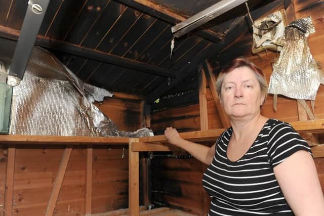 Susan Finch from Gosport, who runs Sue's Gerbil Rescue, had a fire in the shed where the gerbils are kept in the early hours of Friday Picture: Sarah Standing (161485-9524)