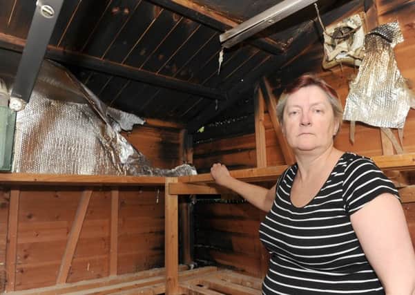 Susan Finch from Gosport, who runs Sue's Gerbil Rescue, had a fire in the shed where the gerbils are kept in the early hours of Friday Picture: Sarah Standing (161485-9524)