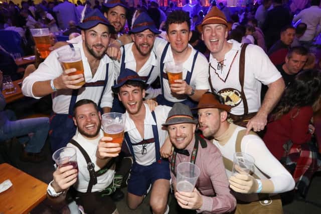 Drinkers at Oktoberfest last night Picture: Habibur Rahman (161466-081)
