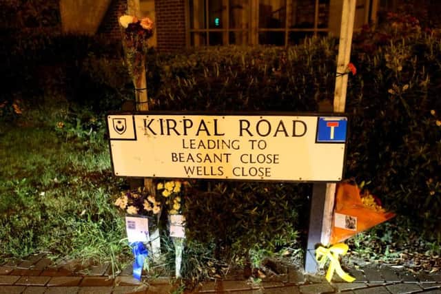Floral tributes have been left by family members