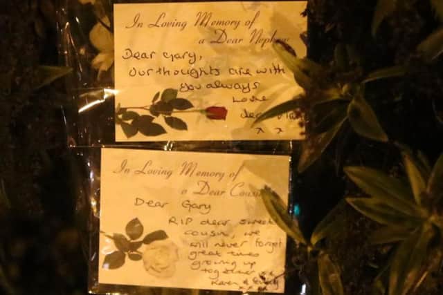 Floral tributes have been left by family members