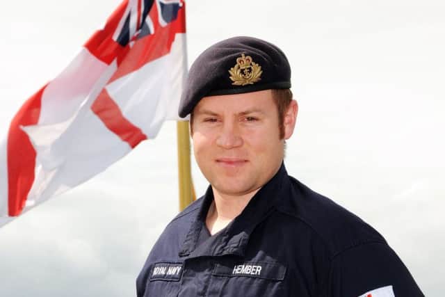 HMS Diamond's commanding officer, Commander Marcus Hember.