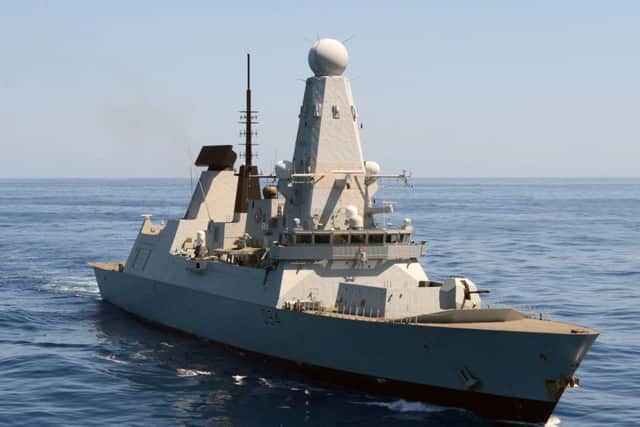 HMS Diamond, in the central Mediterranean sea