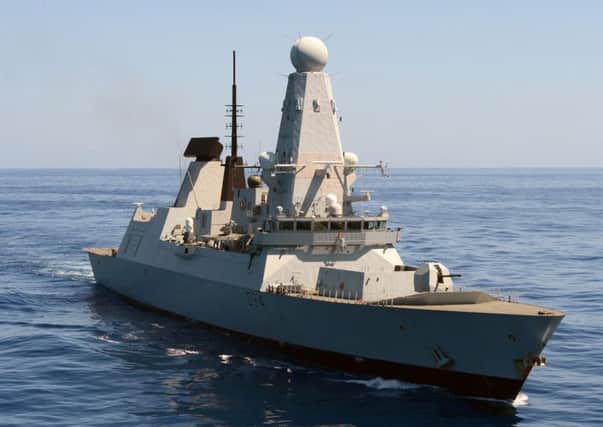 HMS Diamond, in the central Mediterranean sea