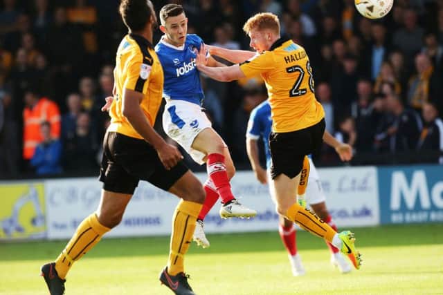 Conor Chaplin was Pompey's match-winner against Cambridge yesterday Picture: Joe Pepler