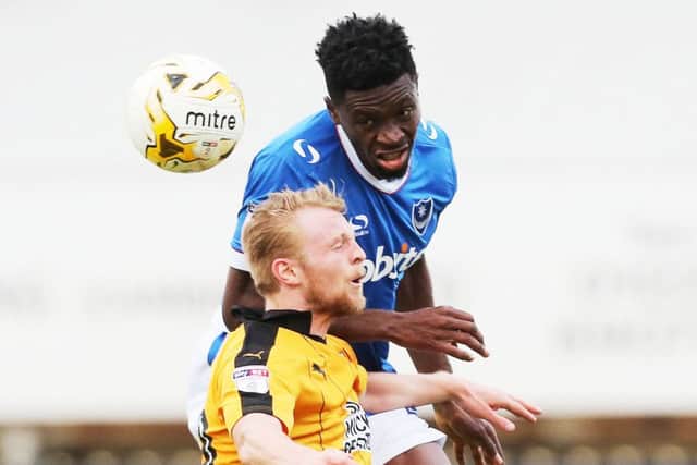 Pompey midfielder Amine Linganzi Picture: Joe Pepler