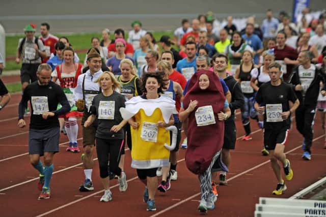 The Oktoberfest lederhosen run at The Mountbatten Centre. Picture Ian Hargreaves (161270-5)