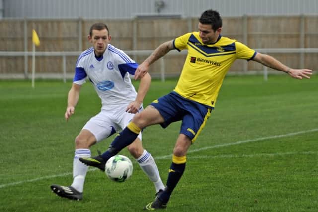 Moneyfields' Gary Austin during the win over Andover Town. Picture: Ian Hargreaves (161273-2)