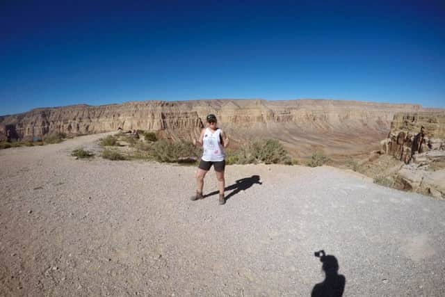 Paul Orton who faced her feared and trekked the Grand Canyon  despite the enormous descent