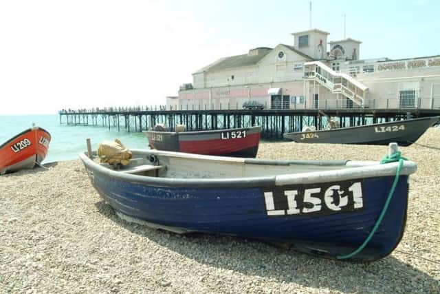 The famous pier in Bognor Regis where the world renowned Birdman event takes place each year