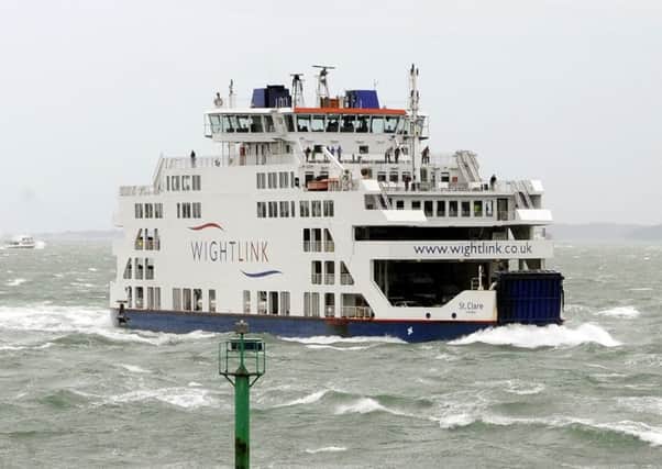 WEATHER OLD PORTSMOUTH       (NEWS)      MRW     26/8/2015

The St Clare Wightlink ferry.

Picture by:  Malcolm Wells (150826-1887c)
Professional Photographer 
Mobile: 07802 217 569
E: malcolmrichardwells@gmail.com PPP-160322-105155001