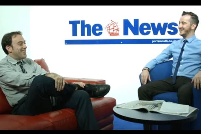 Neil Allen and Jordan Cross in the Pompey Talk studio