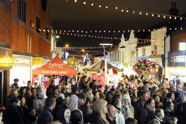 Switching on of Cosham High Street Christmas lights in 2012