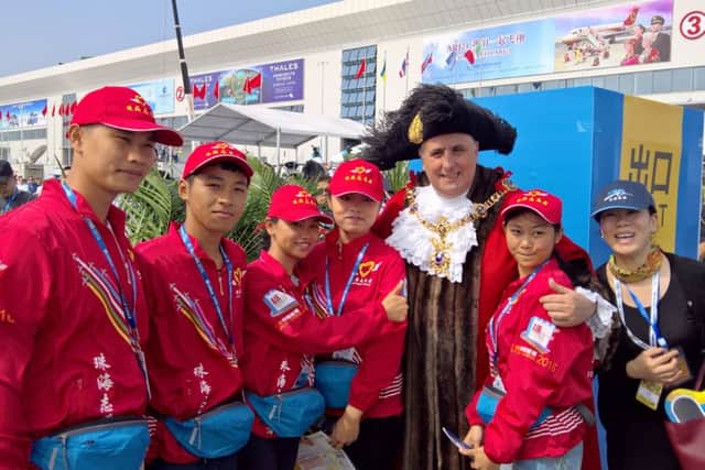 Lord Mayor of Portsmouth, Councillor David Fuller at the Zhuhai air show in China