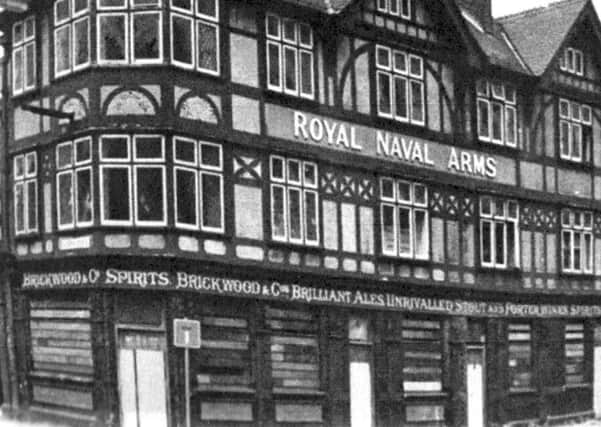 THEN The Royal Naval Arms, a superb half-timbered building that stood on the corner of Queen Street and York Place, Portsea, Portsmouth