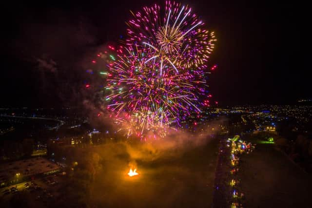 The fireworks at the King George Playing Fields in Cosham- a drone picture by Ryan Atfield