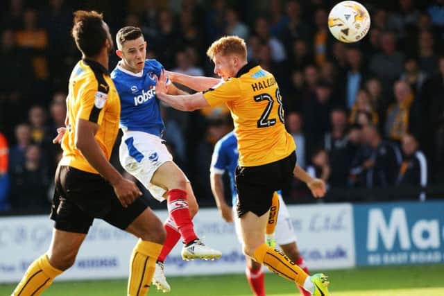 Conor Chaplin scores against Cambridge. Picture: Joe Pepler
