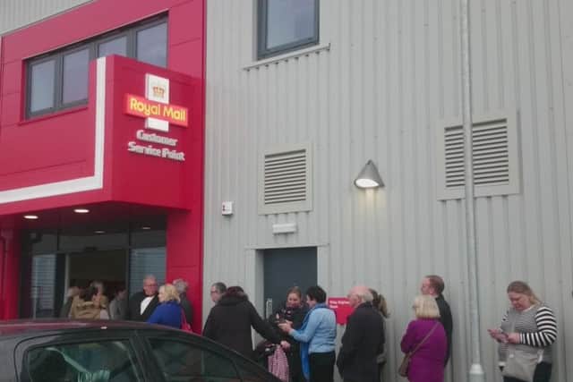 Problems this morning at Royal Mail's new Voyager Park delivery hub PPP-160411-141405001