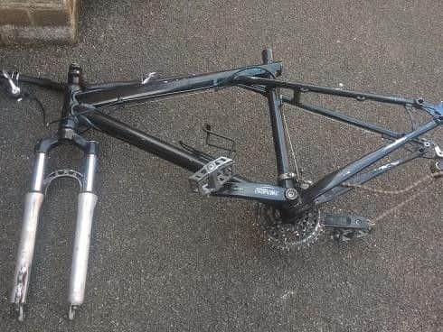 Bike frames recovered by police in a raid at an address in Little Southsea Street.