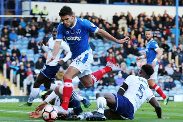 Gareth Evans netted for Pompey but it proved in vain as the Blues were dumped out of the FA Cup by Wycombe Picture: Joe Pepler