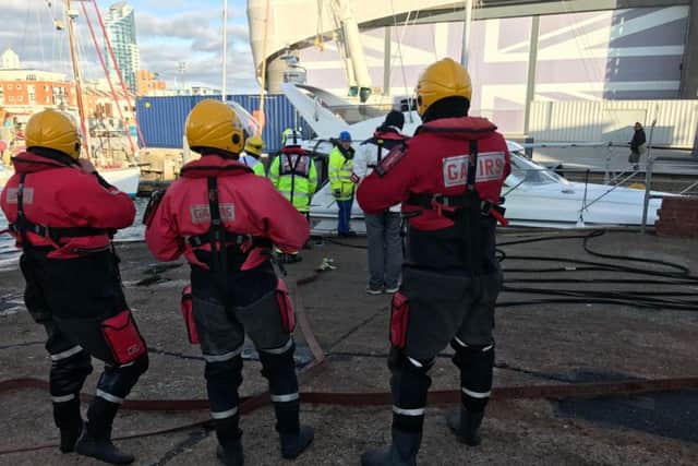 Gosport & Fareham Inshore Rescue Service (Gafirs) helped tow a stricken boat safely back to Portsmouth